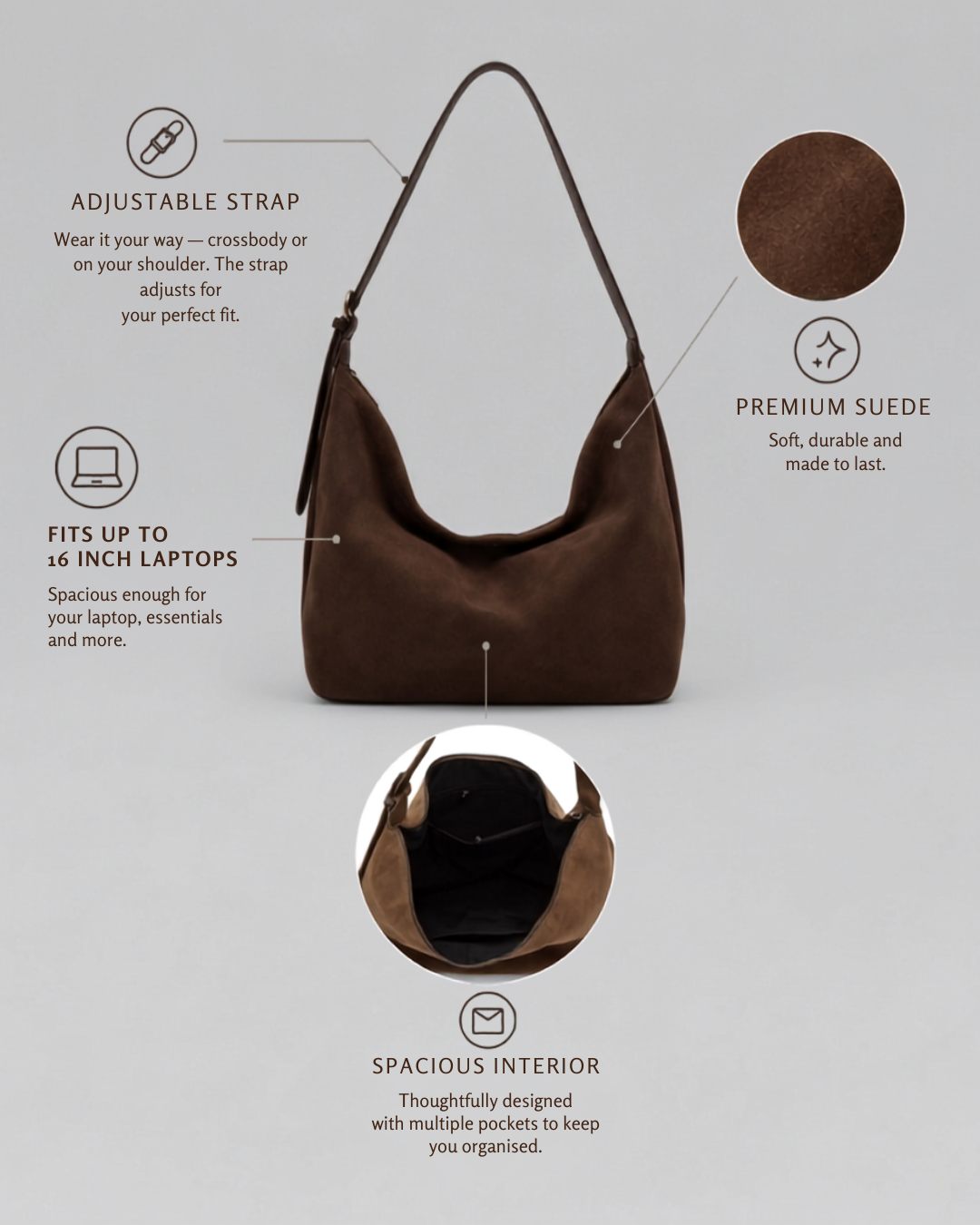 Sienna 2.0 — Adjustable Shoulder Bag